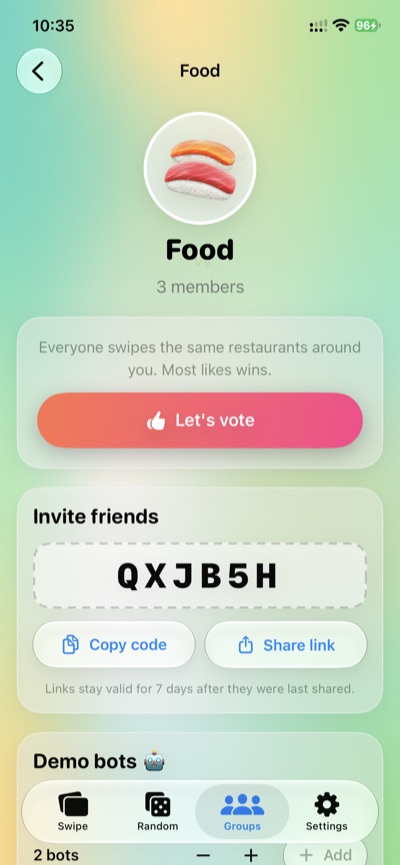 Invite friends